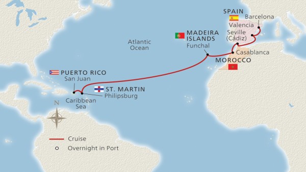 West Indies to Iberia