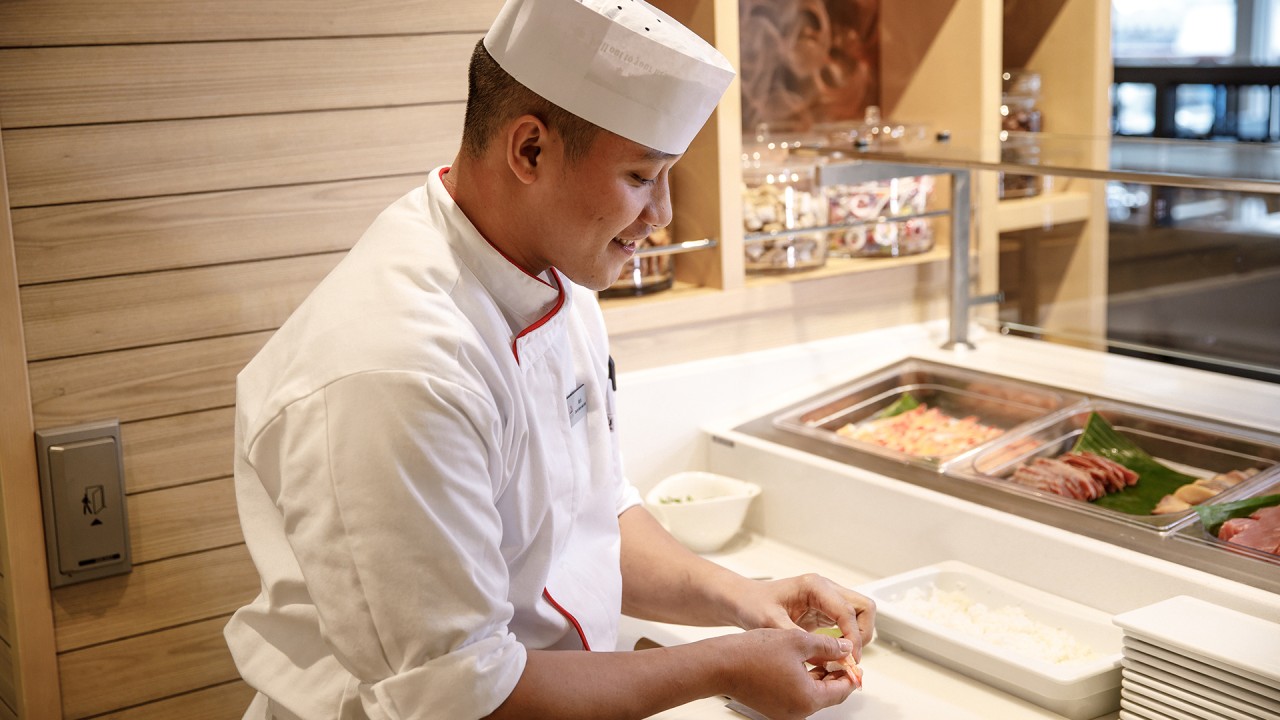 Discover how our guest-favorite dishes are prepared on board our ocean ships with Viking Guest Chef Karen Burns-Booth)